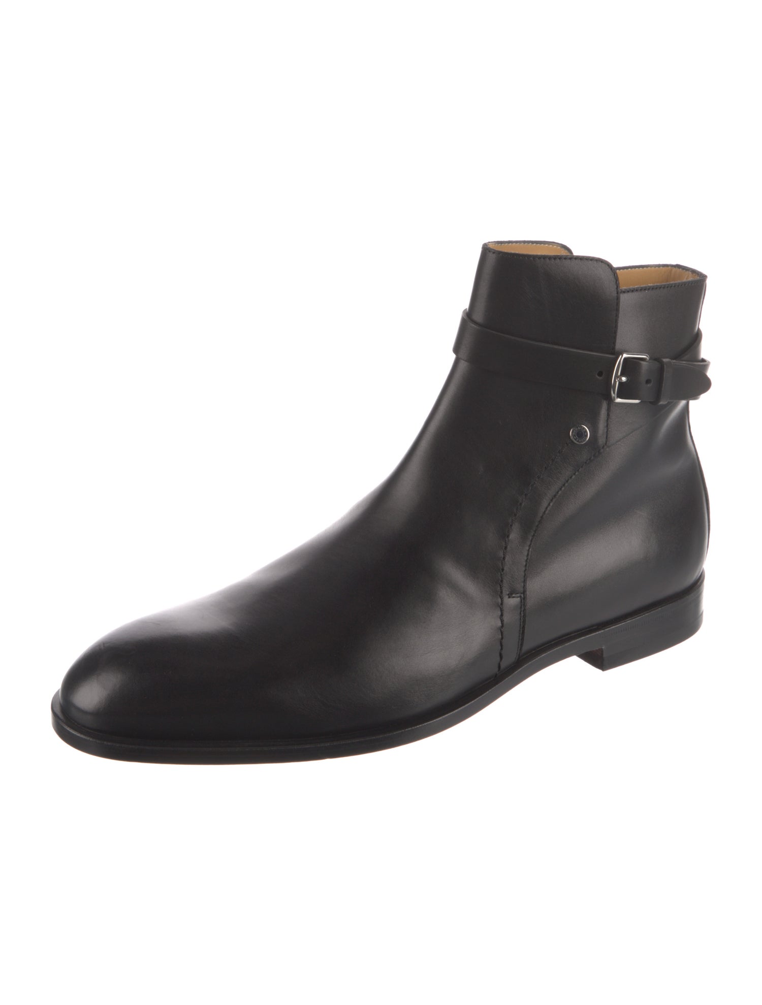 Hermès Valois Leather Moto Boots