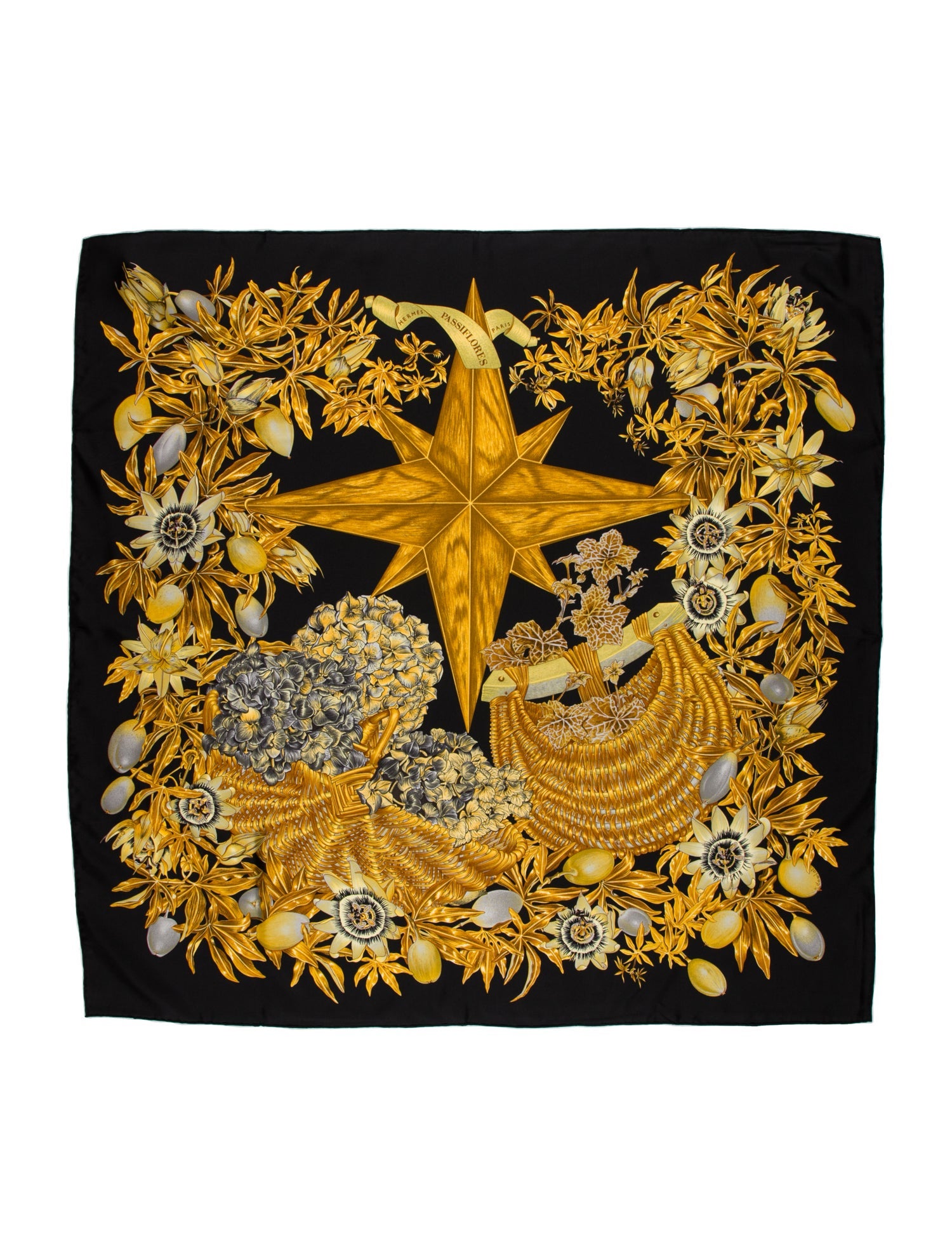 Hermès Passiflores Silk Scarf