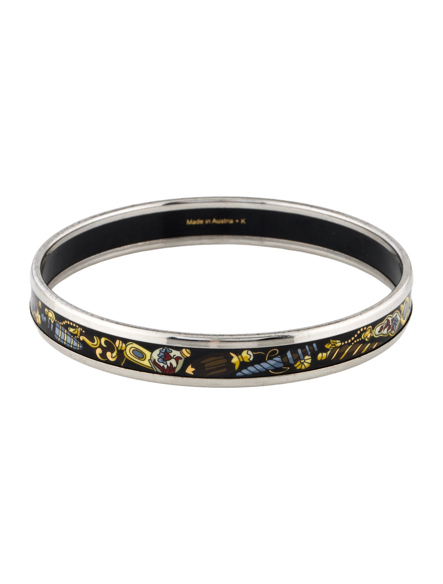 Hermès Enamel Narrow Bangle
