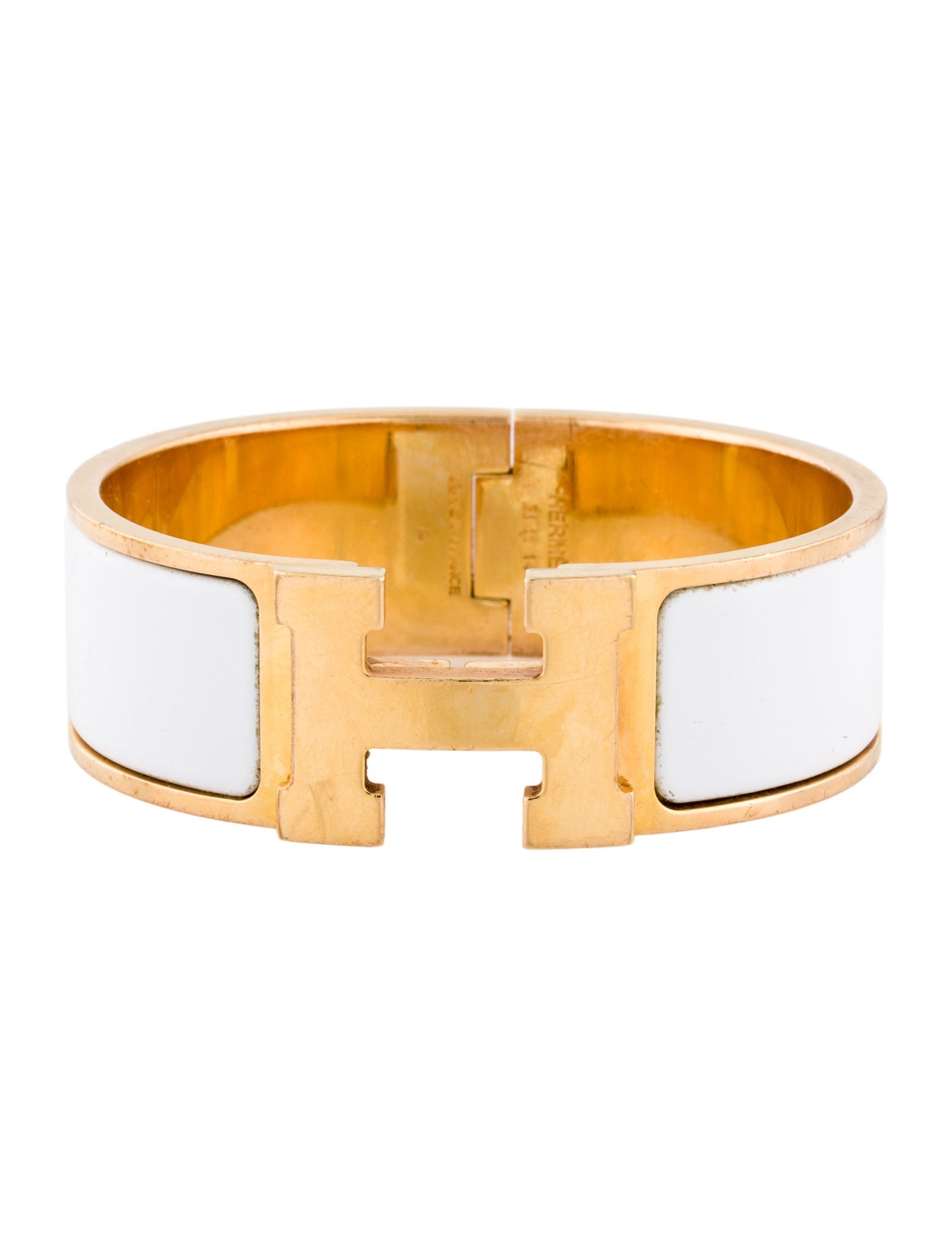 Hermès Enamel Clic Clac H Bangle Bracelet