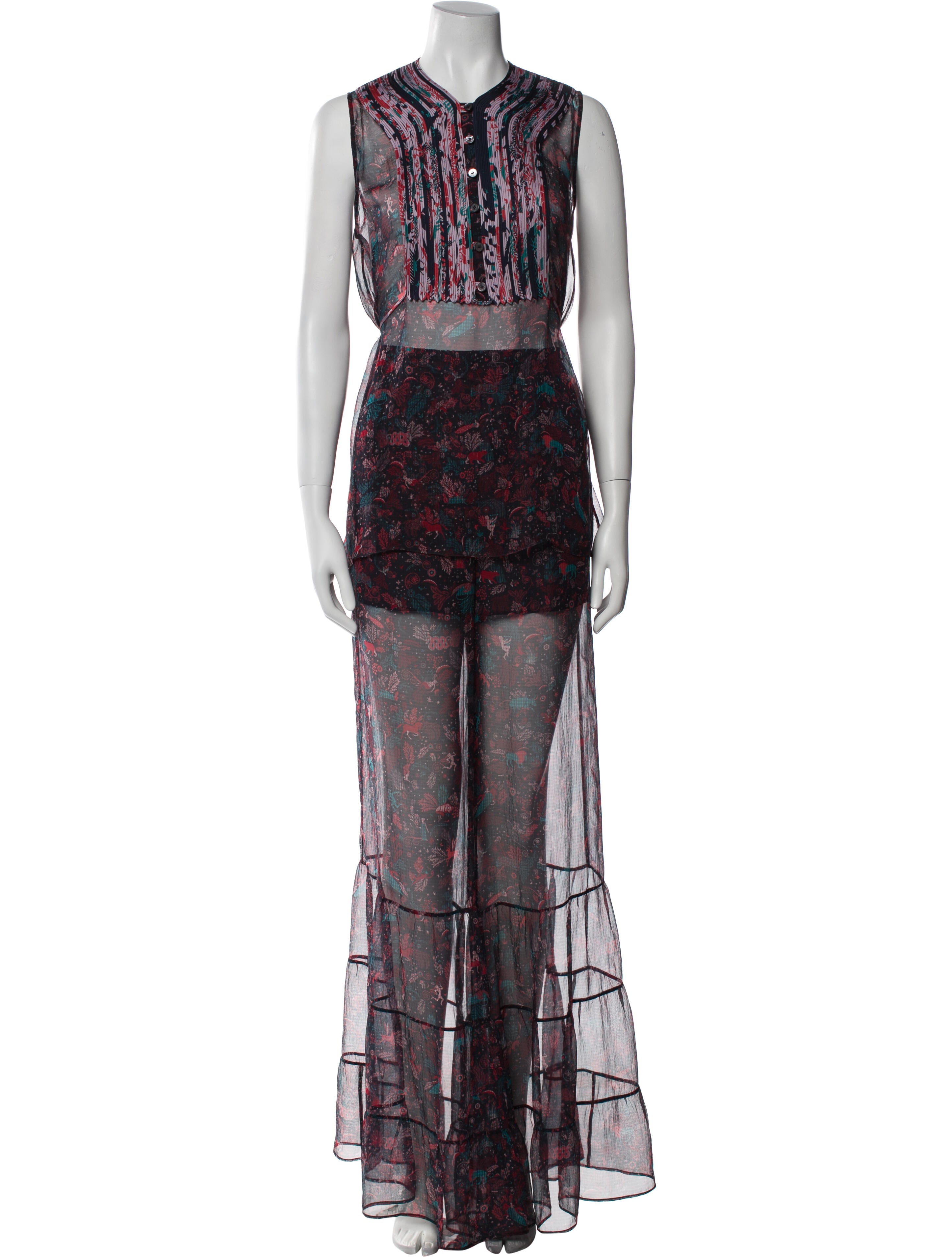 Hermès Silk Printed Pant Set