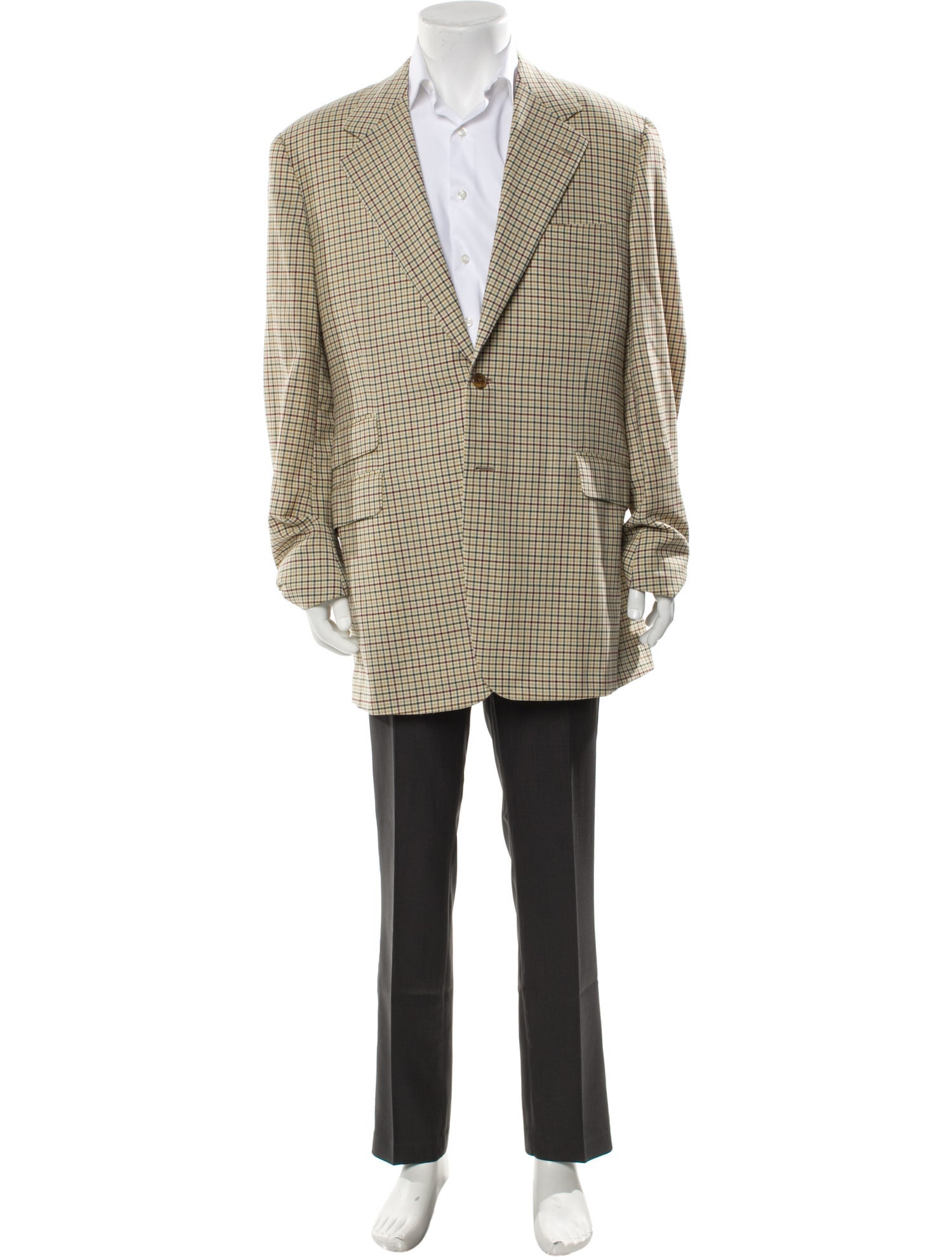Hermès Wool Houndstooth Print Blazer