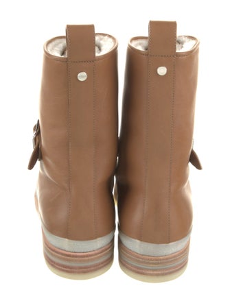 Hermès Leather Lace-Up Boots