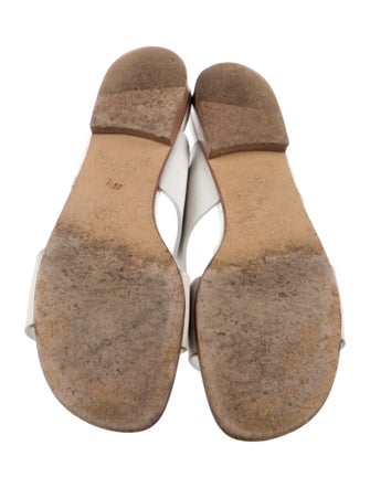 Hermès Devise Leather Slides