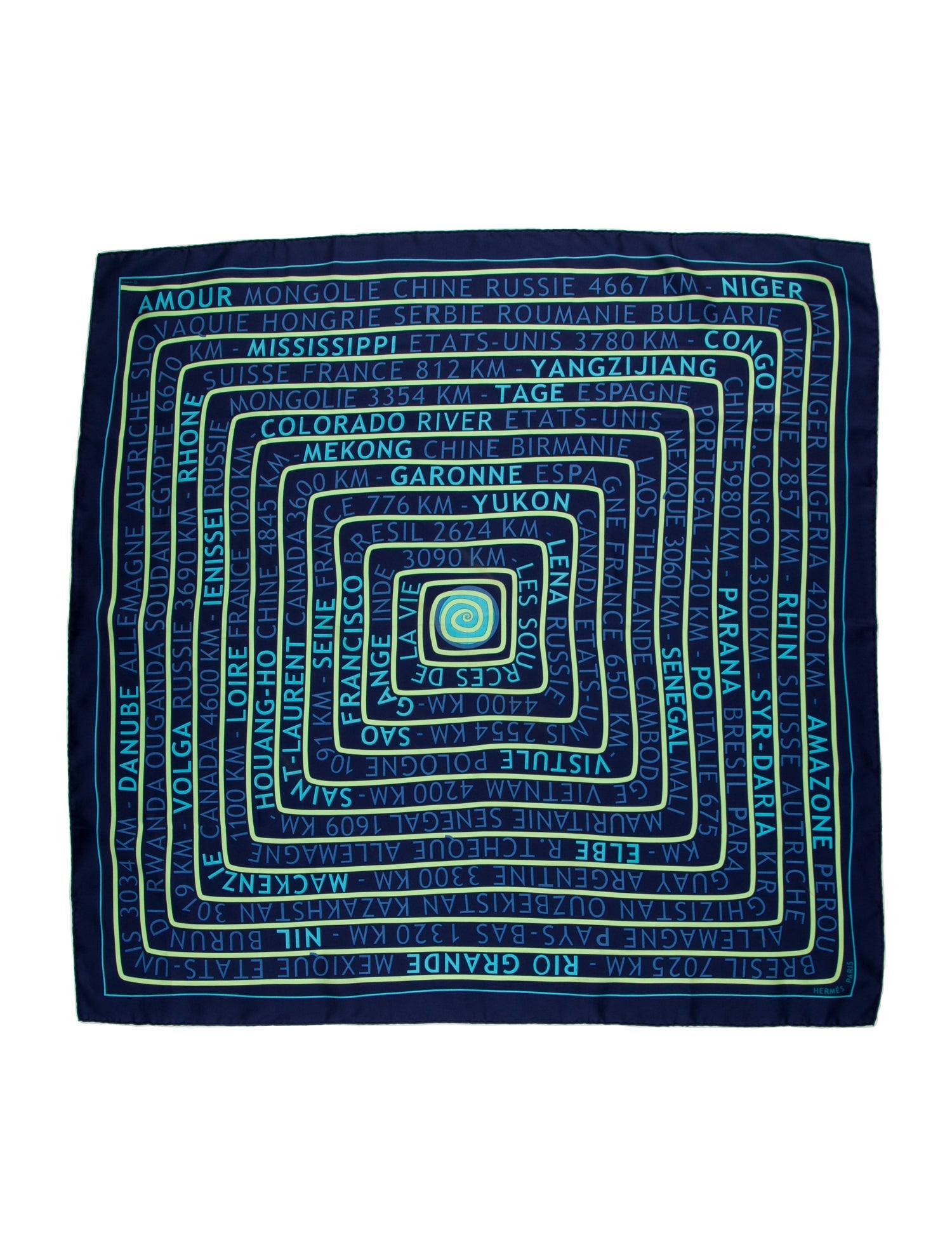 Hermès Les Sources De La Vie Silk Scarf