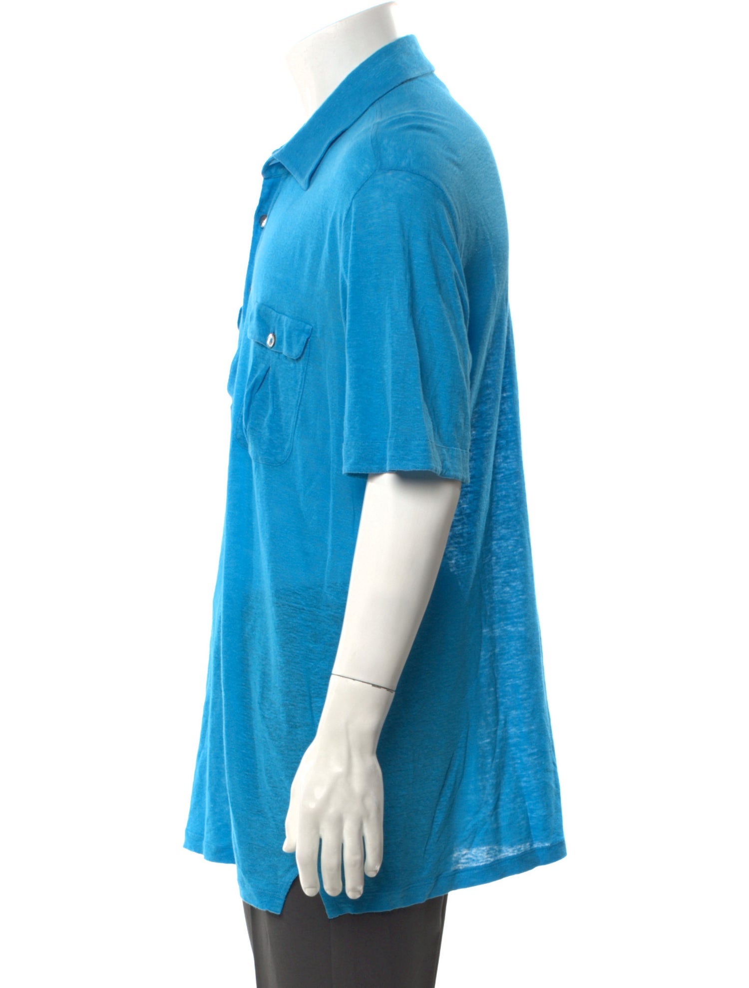 Hermès Linen Collar Polo Shirt