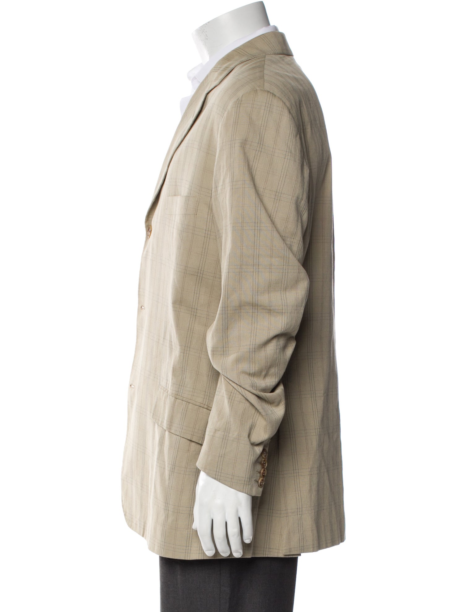 Hermès Vintage Plaid Print Blazer