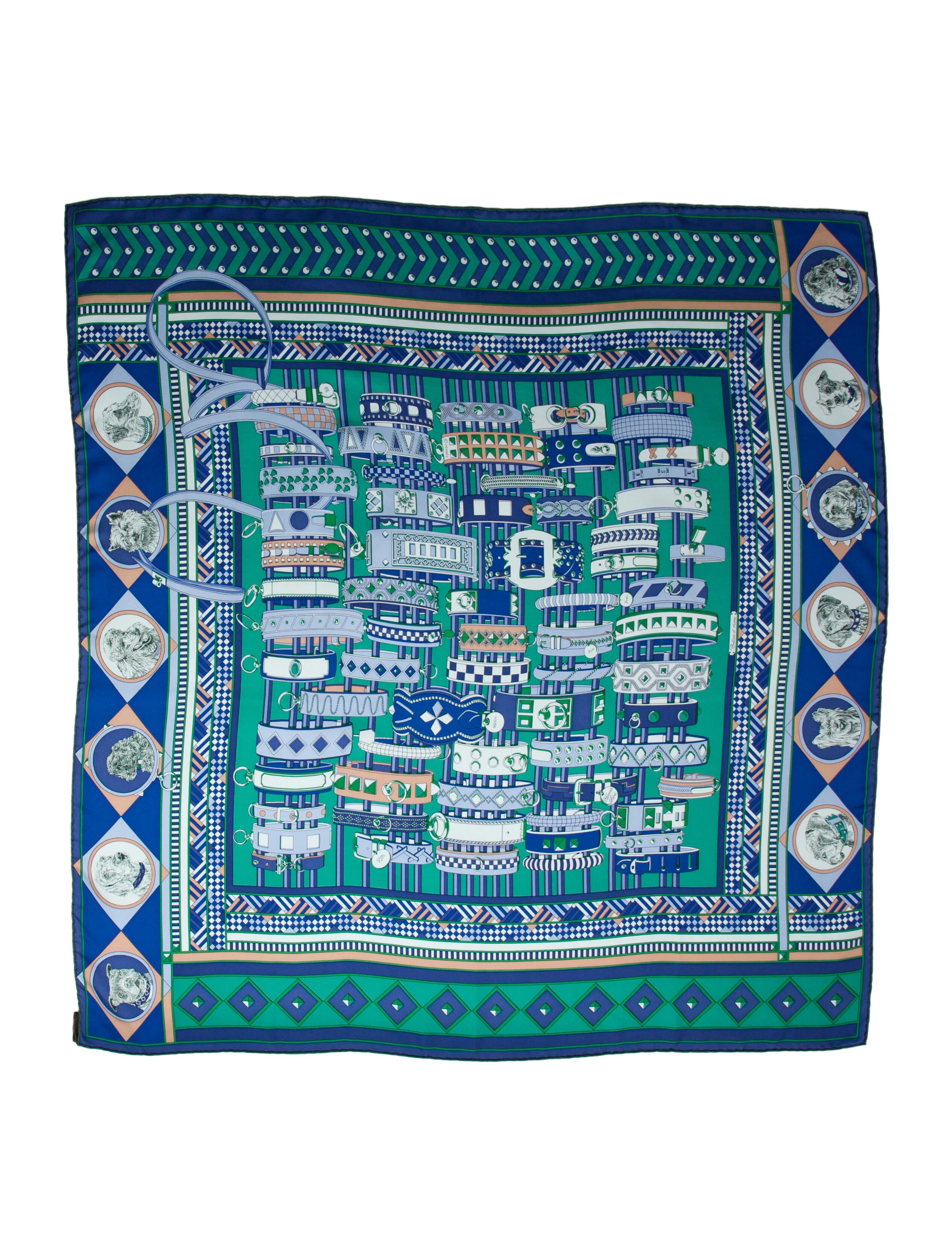 Chrome Hearts Foti Printed Bandana - Red Scarves and Shawls