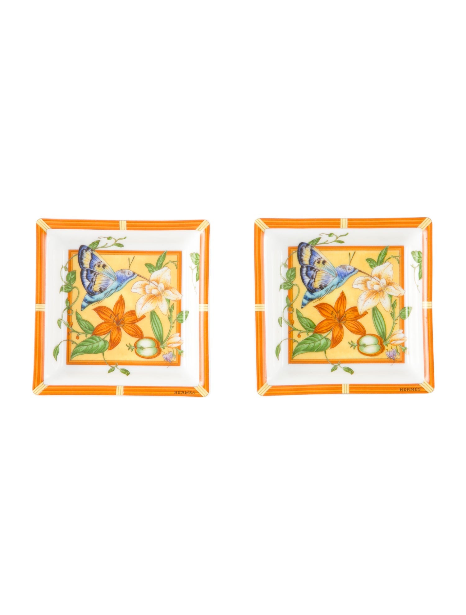 Hermès Pair Of La Siesta Miniature Catchall Dishes