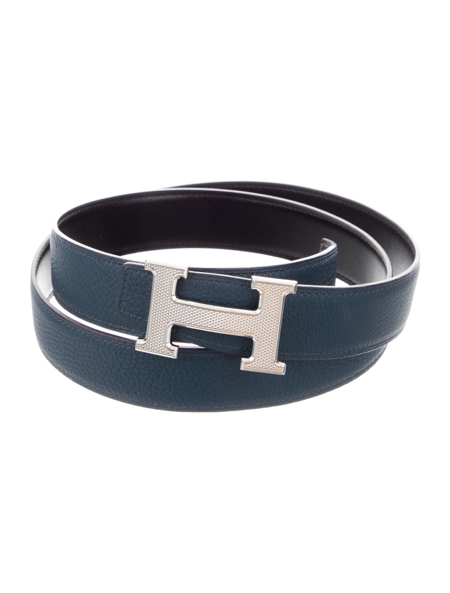 Hermès Reversible 32 mm H Guilloché Belt Kit