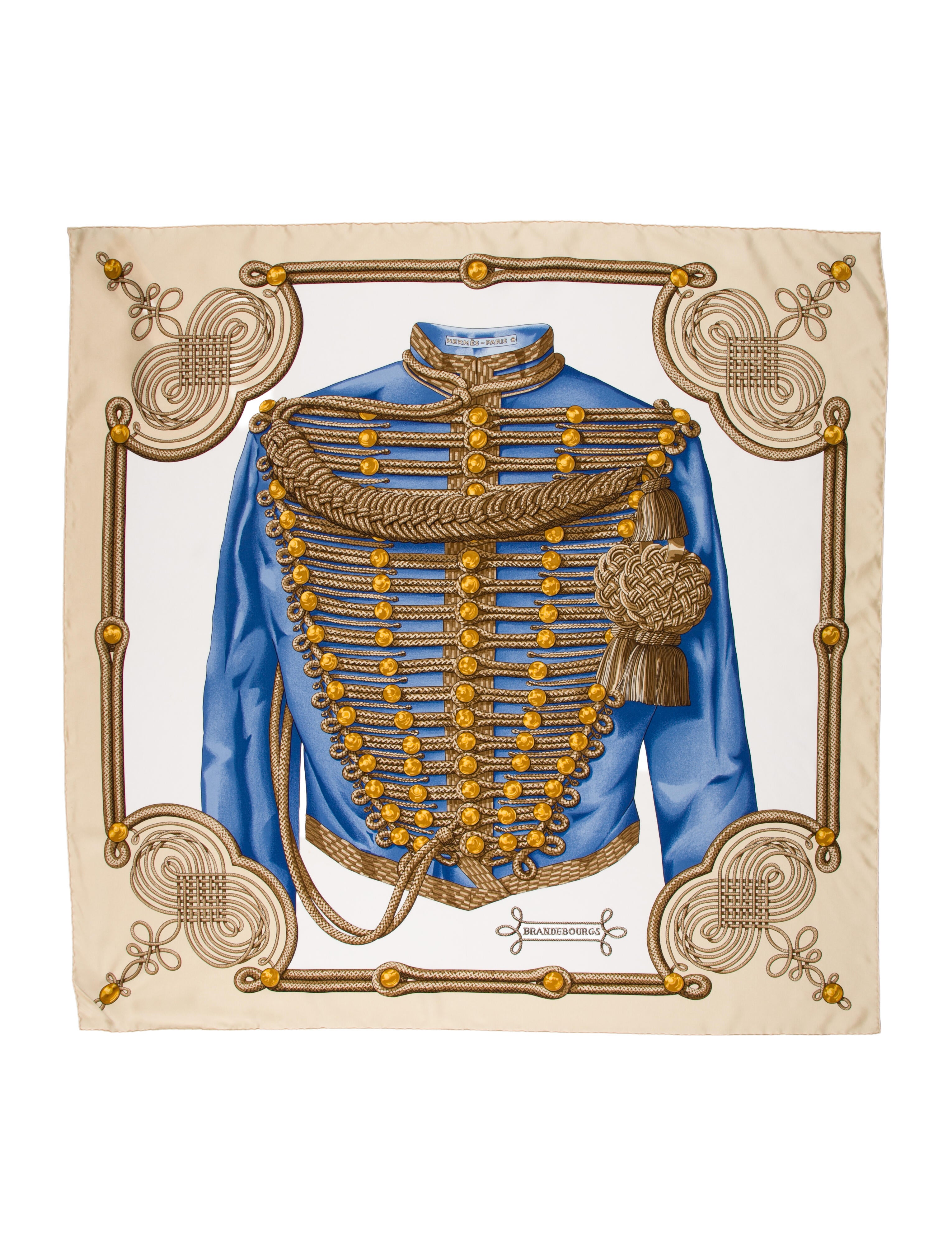 Hermès Brandebourgs Silk Scarf
