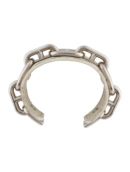 Hermès Leather Chain d'Ancre Cuff Bracelet
