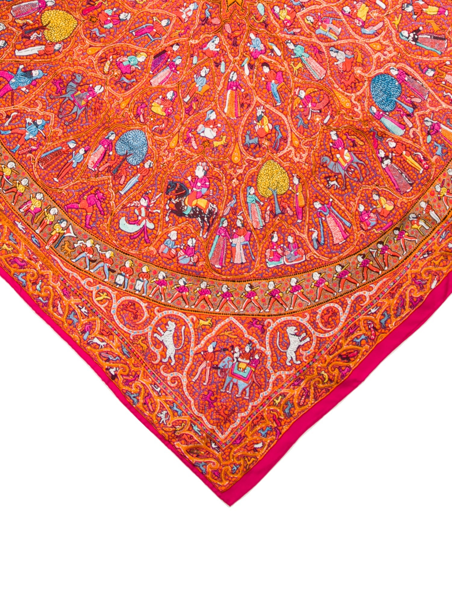 Hermès Avec L'Aimable Autorisation du Lalbhai Dalpatbhai Indology Silk Shawl