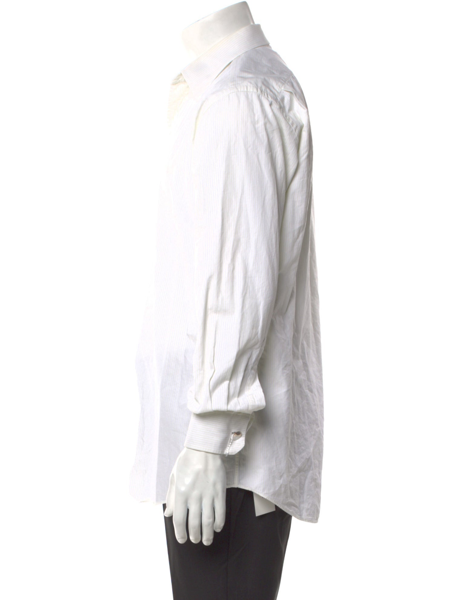 Hermès Striped Long Sleeve Dress Shirt