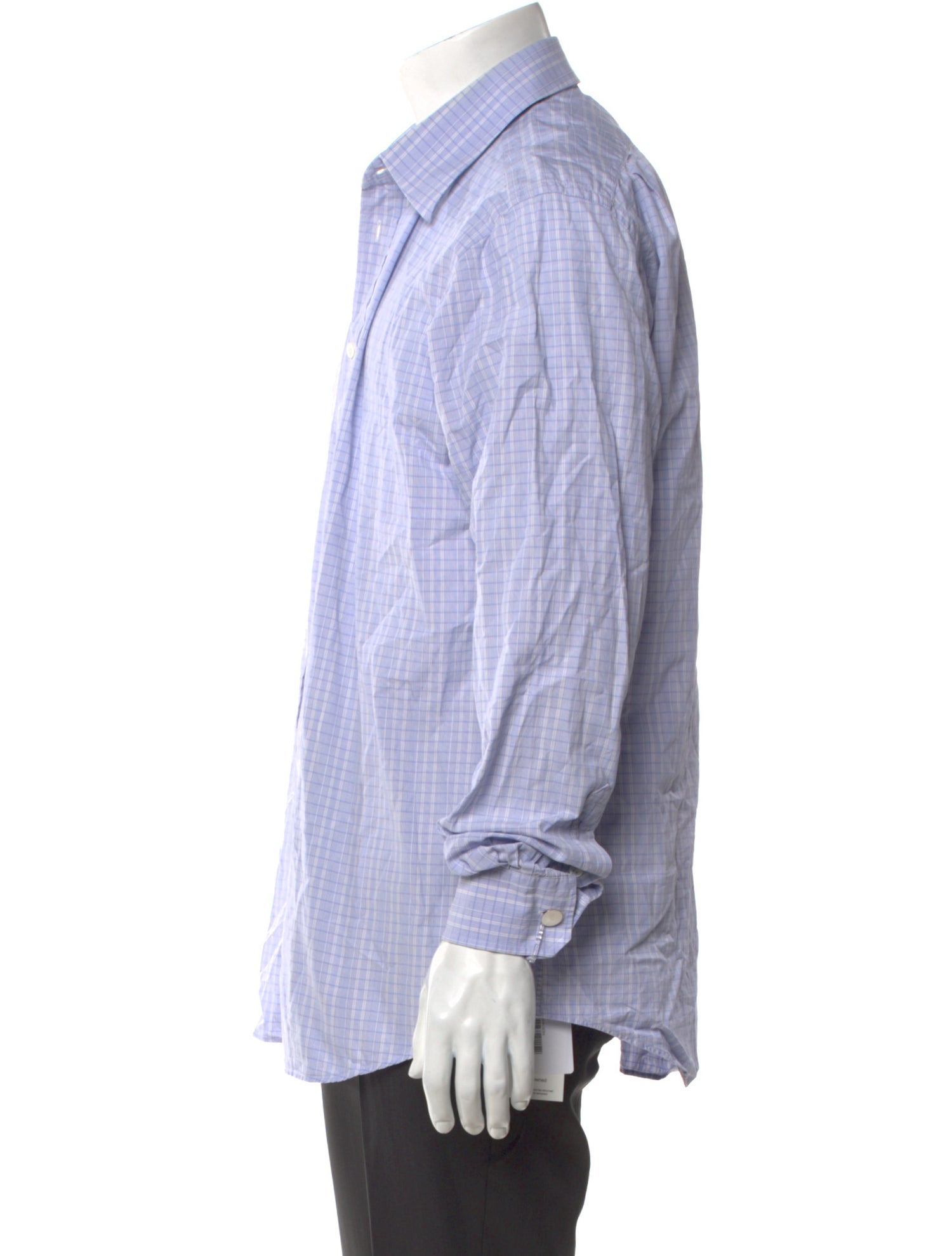 Hermès Plaid Print Long Sleeve Shirt