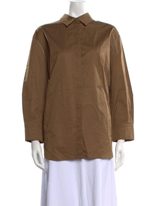 Hermès Long Sleeve Button-Up Top