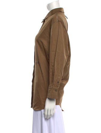 Hermès Long Sleeve Button-Up Top