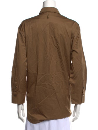 Hermès Long Sleeve Button-Up Top