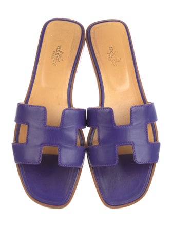 Hermès Oran Leather Slides