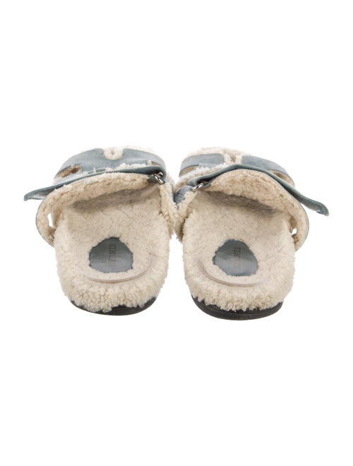 Hermès Chypre Shearling Slides Suede Slides