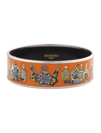 Hermès Wide Enamel Bangle Bracelet