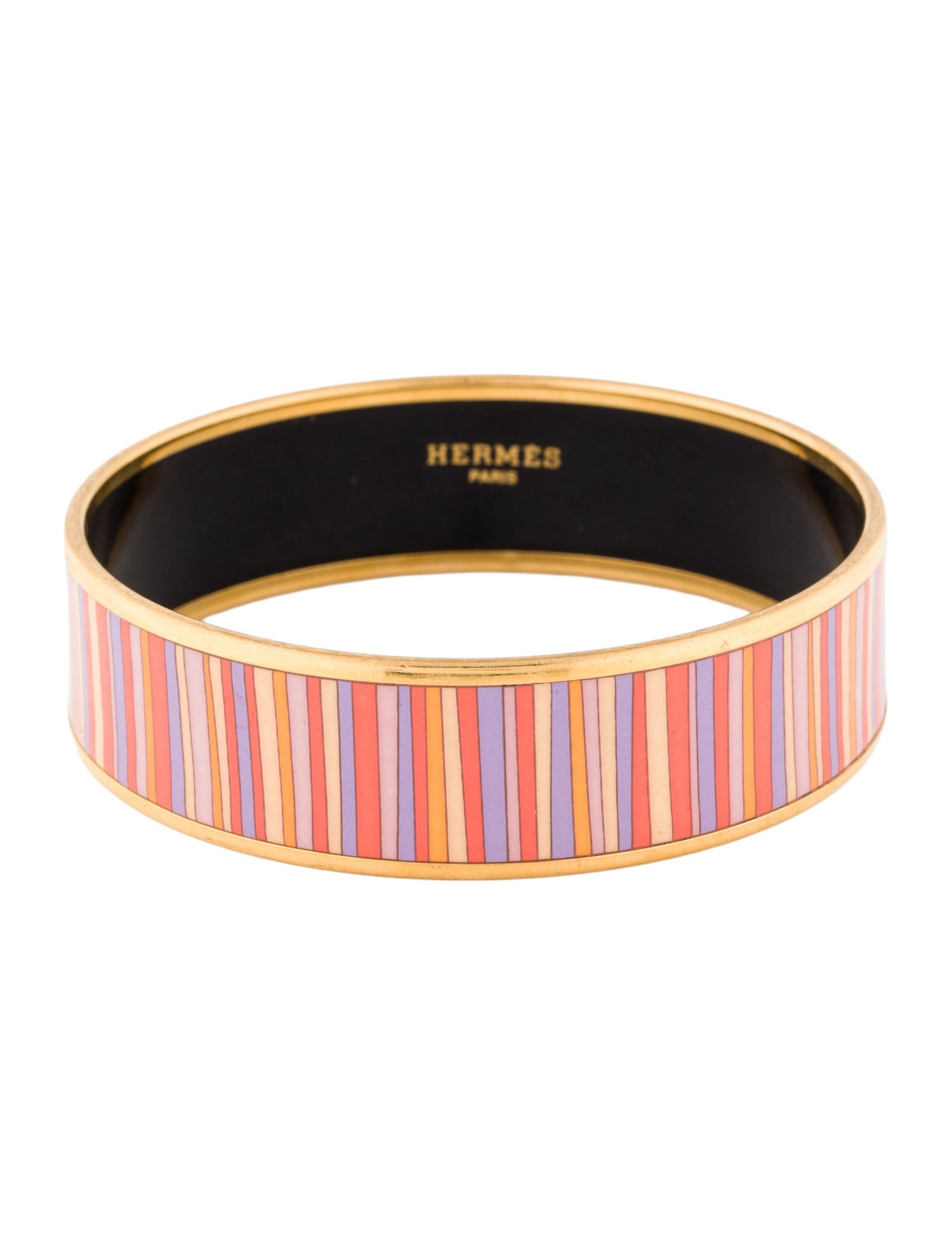 Hermès Wide Enamel Bangle Bracelet