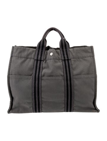 Hermès Totes Toile Fourre-Tout MM