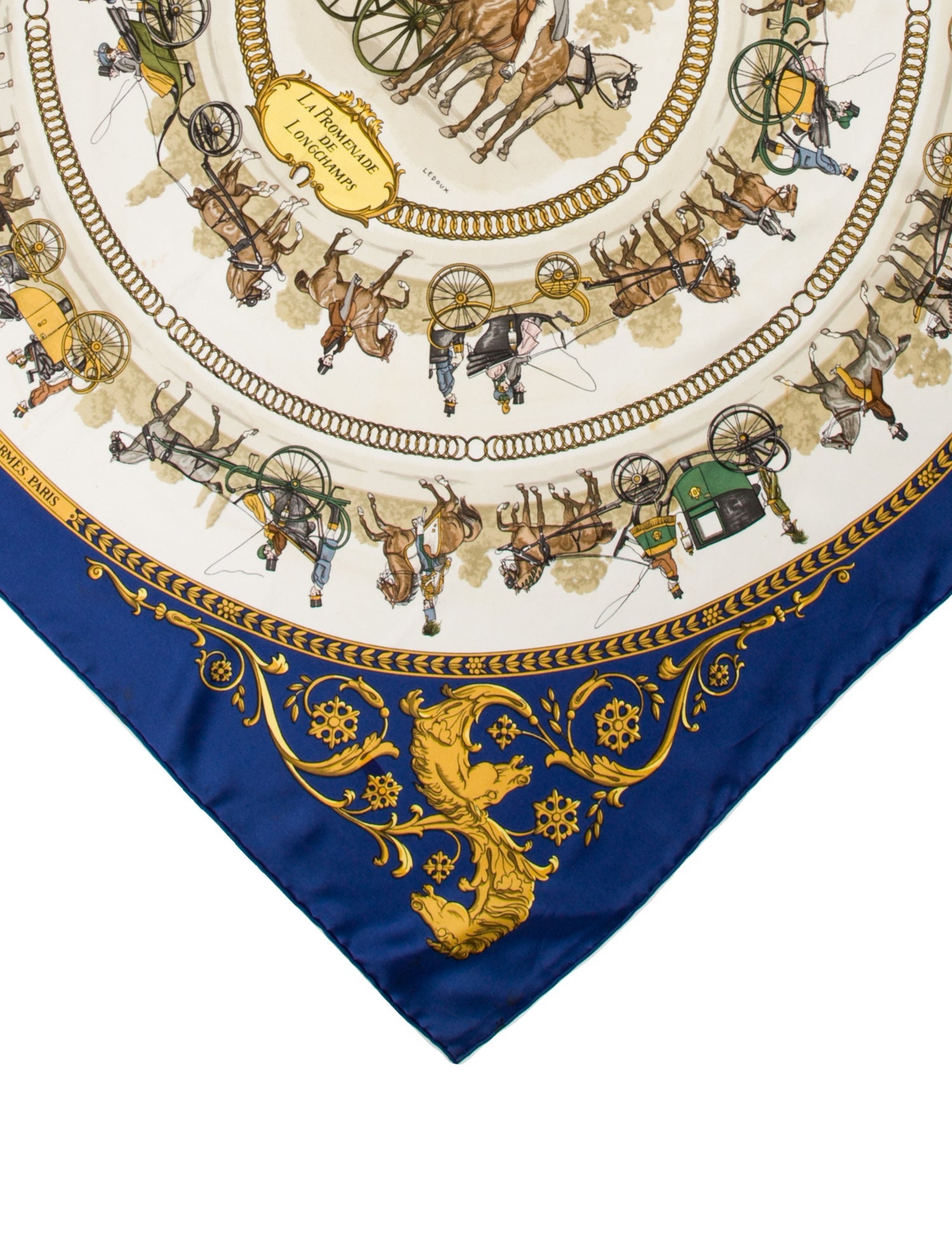 Hermès La Promenade De Longchamps Silk Scarf