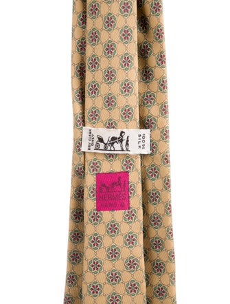 Hermès Patterned Silk Necktie