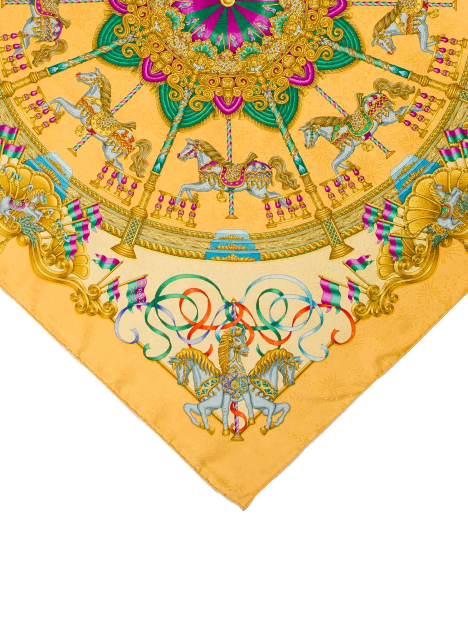 Hermès Luna Park Jacquard Silk Scarf