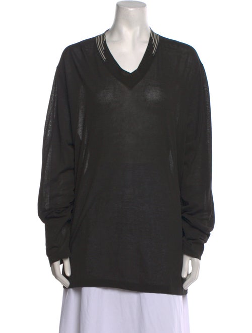 Hermès V-Neck Long Sleeve Sweatshirt