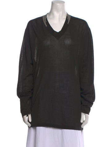 Hermès Tops V-Neck Long Sleeve Sweatshirt 3XL