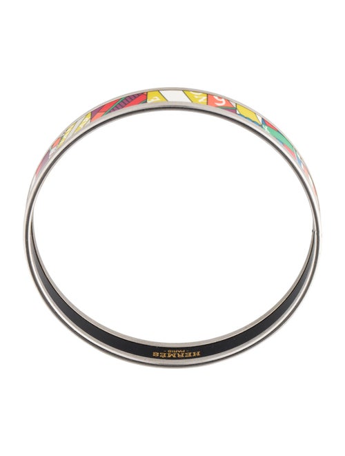 Hermès Enamel Narrow Bangle Bracelet