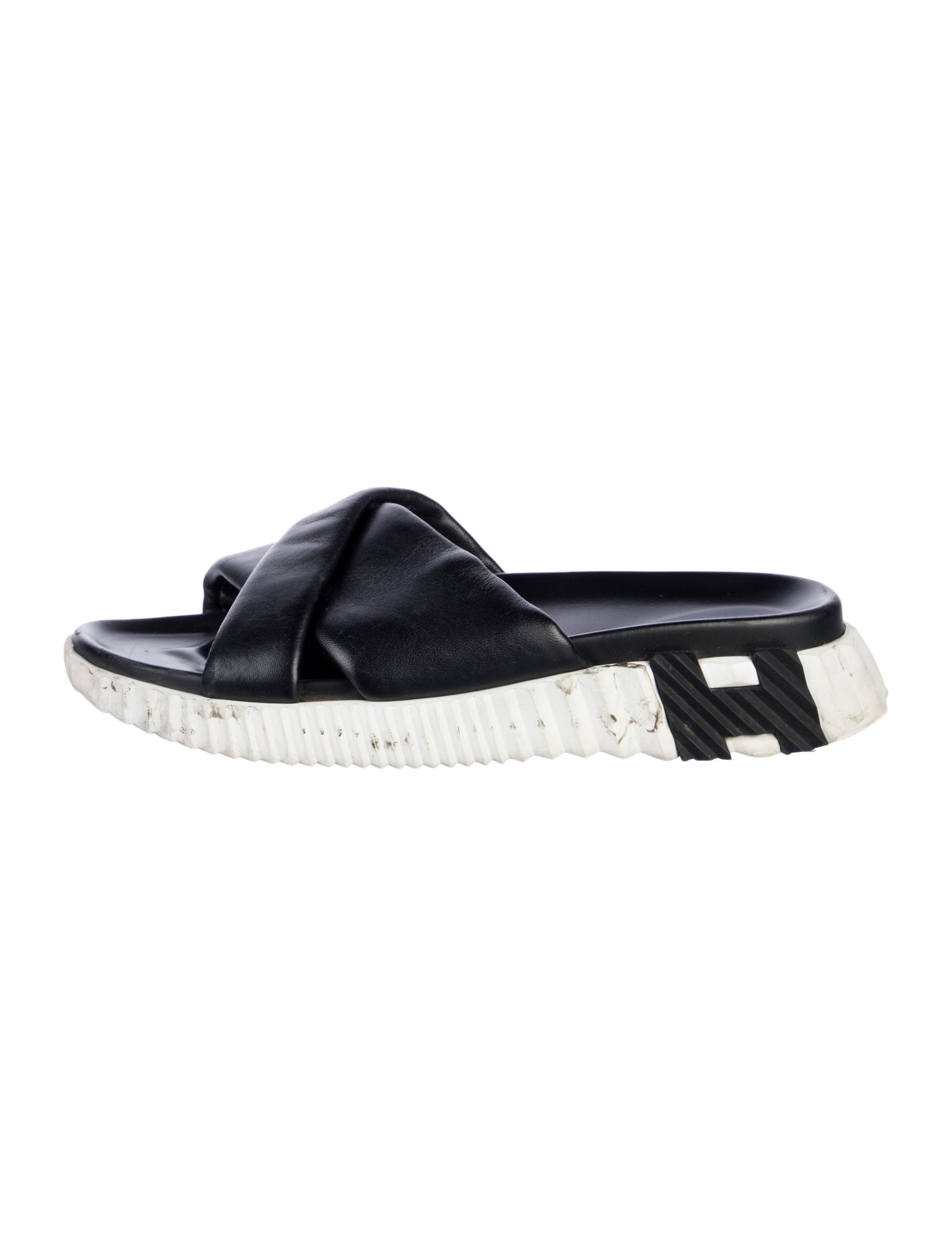 Hermès Infra Leather Slides