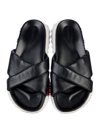 Hermès Infra Leather Slides