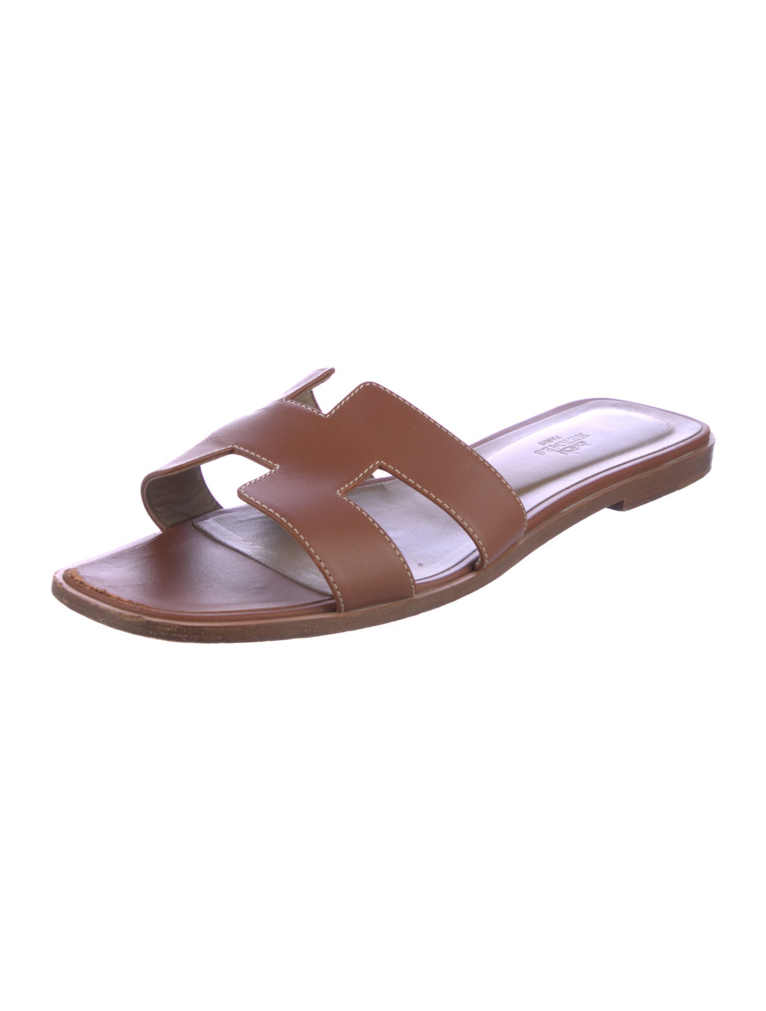 Hermès Oran Leather Slides