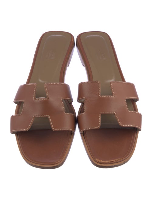 Hermès Oran Leather Slides