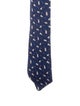 Hermès Navy Silk Tie With Whimsical Print