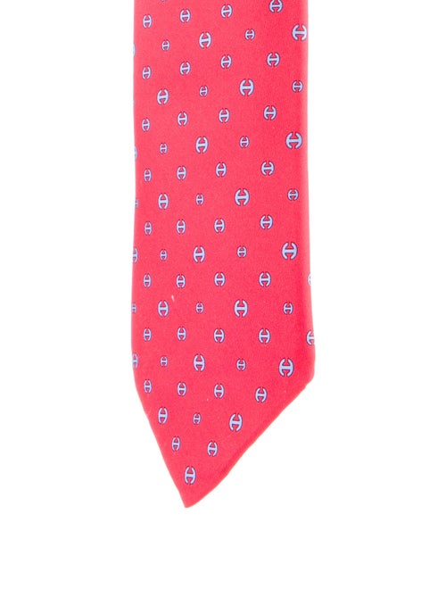 Hermès pattern silk tie