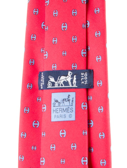 Hermès pattern silk tie