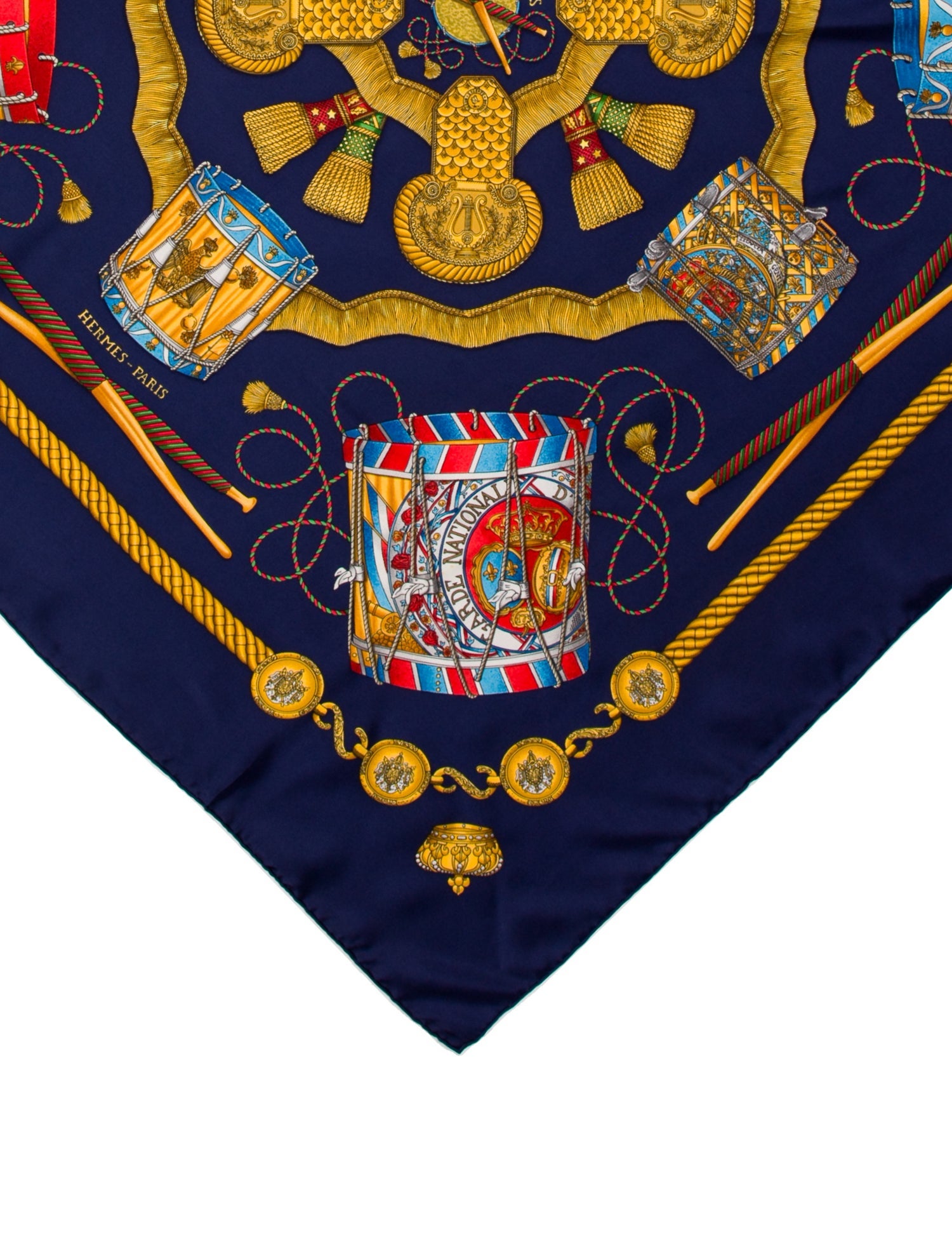 Hermès Les Tambours Silk Scarf