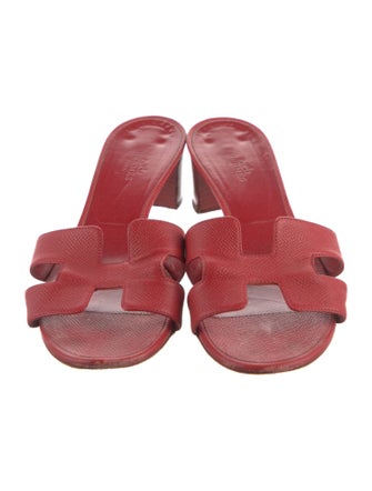 Hermès Oasis Leather Slides