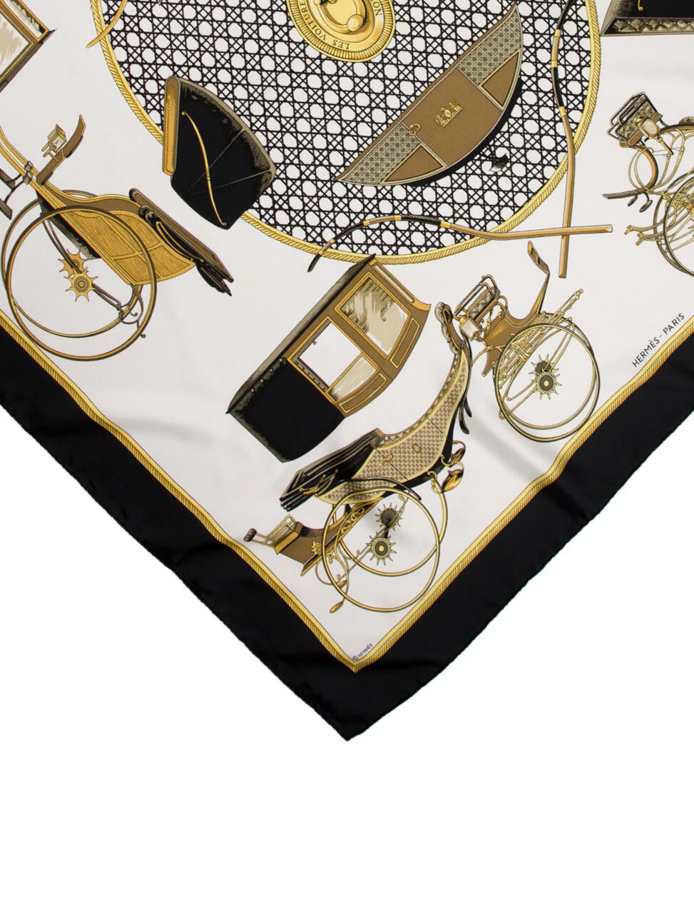 Hermès Les Voitures a Transformation Silk Scarf