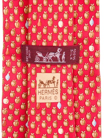 Hermès patterned silk tie