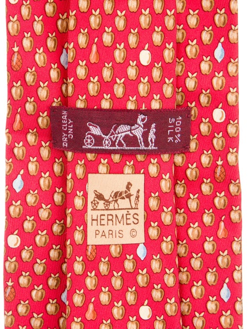 Hermès patterned silk tie