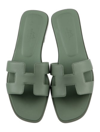 Hermès Oran Leather Slides