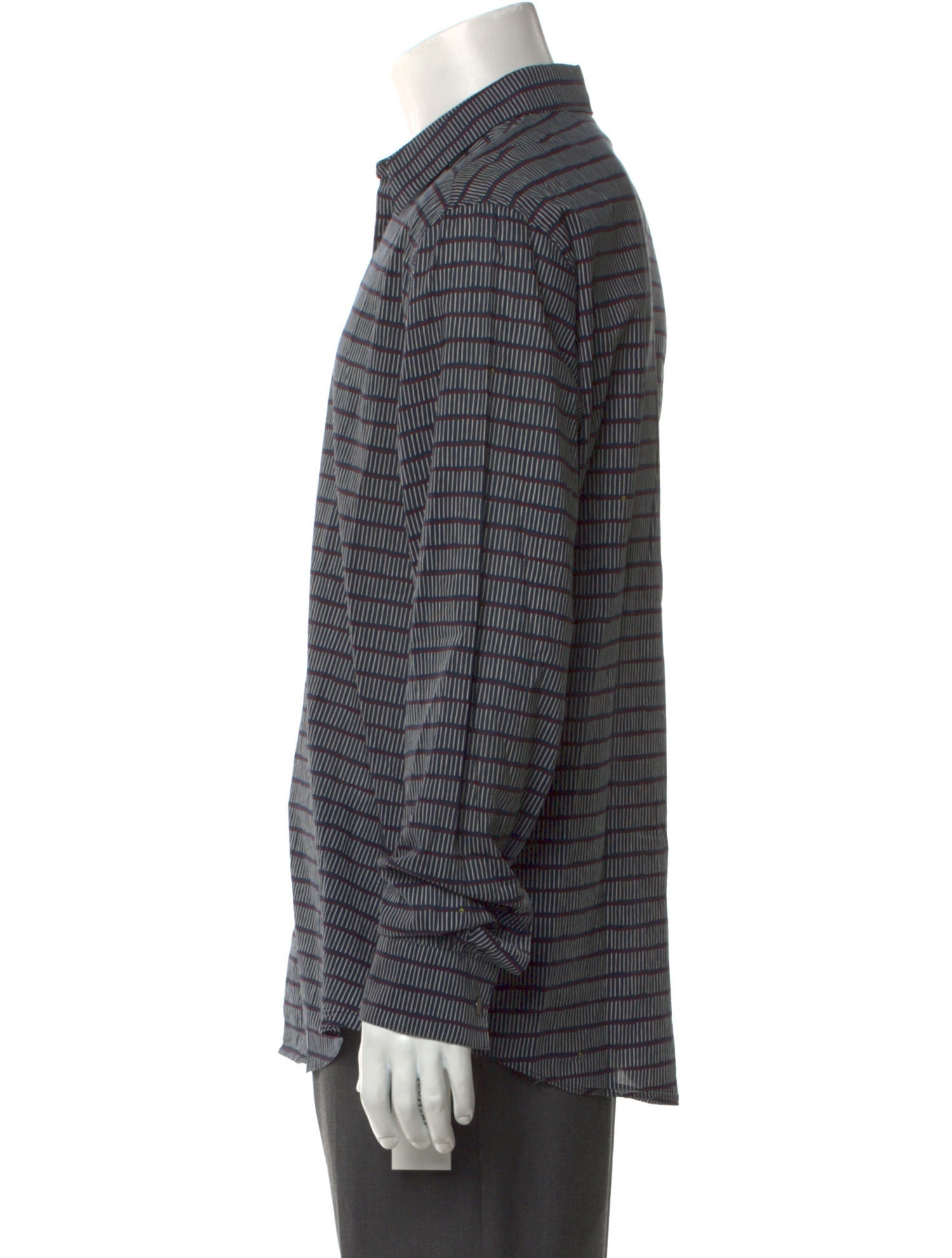 Hermès Plaid Print Long Sleeve Shirt