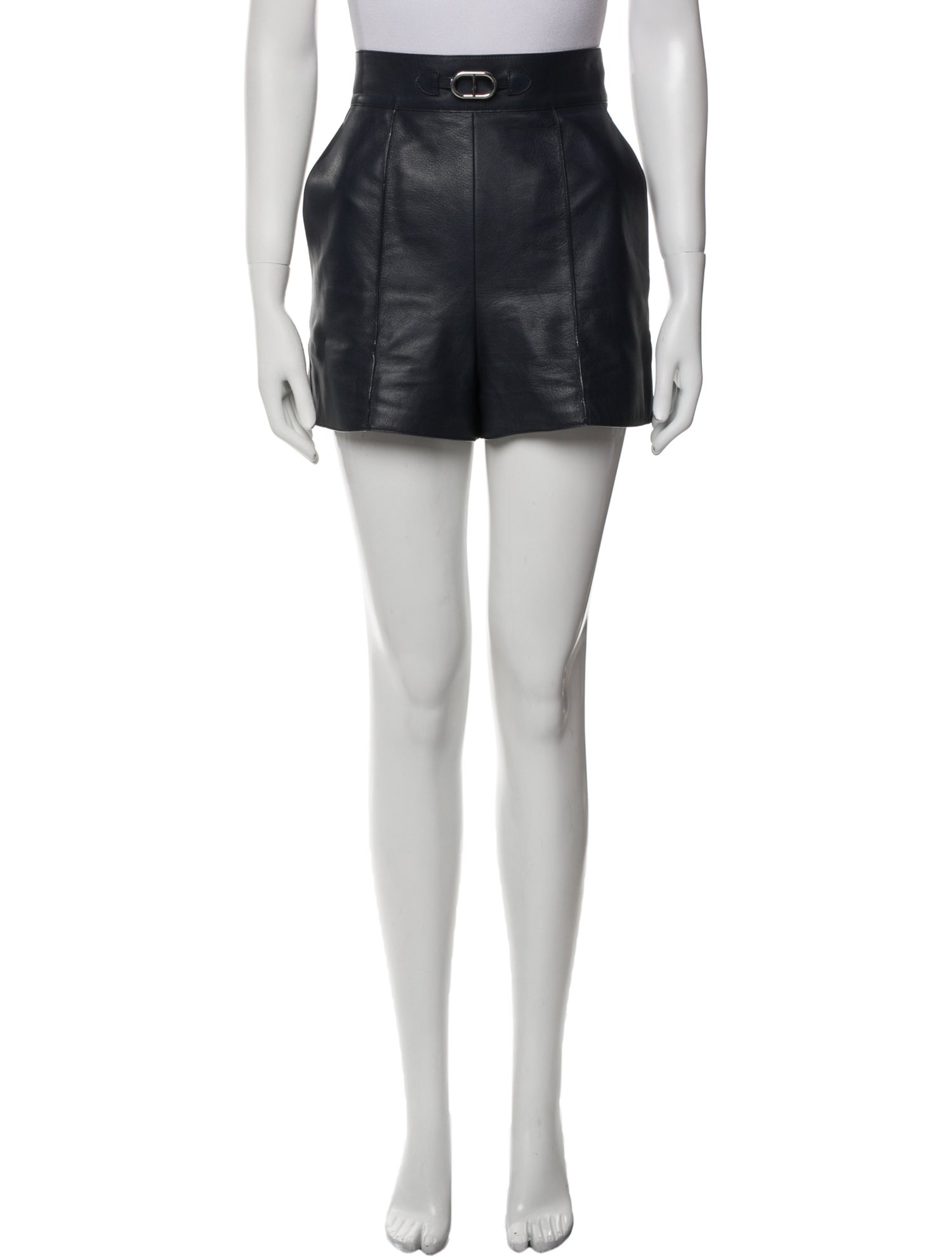 Hermès Leather Mini Shorts