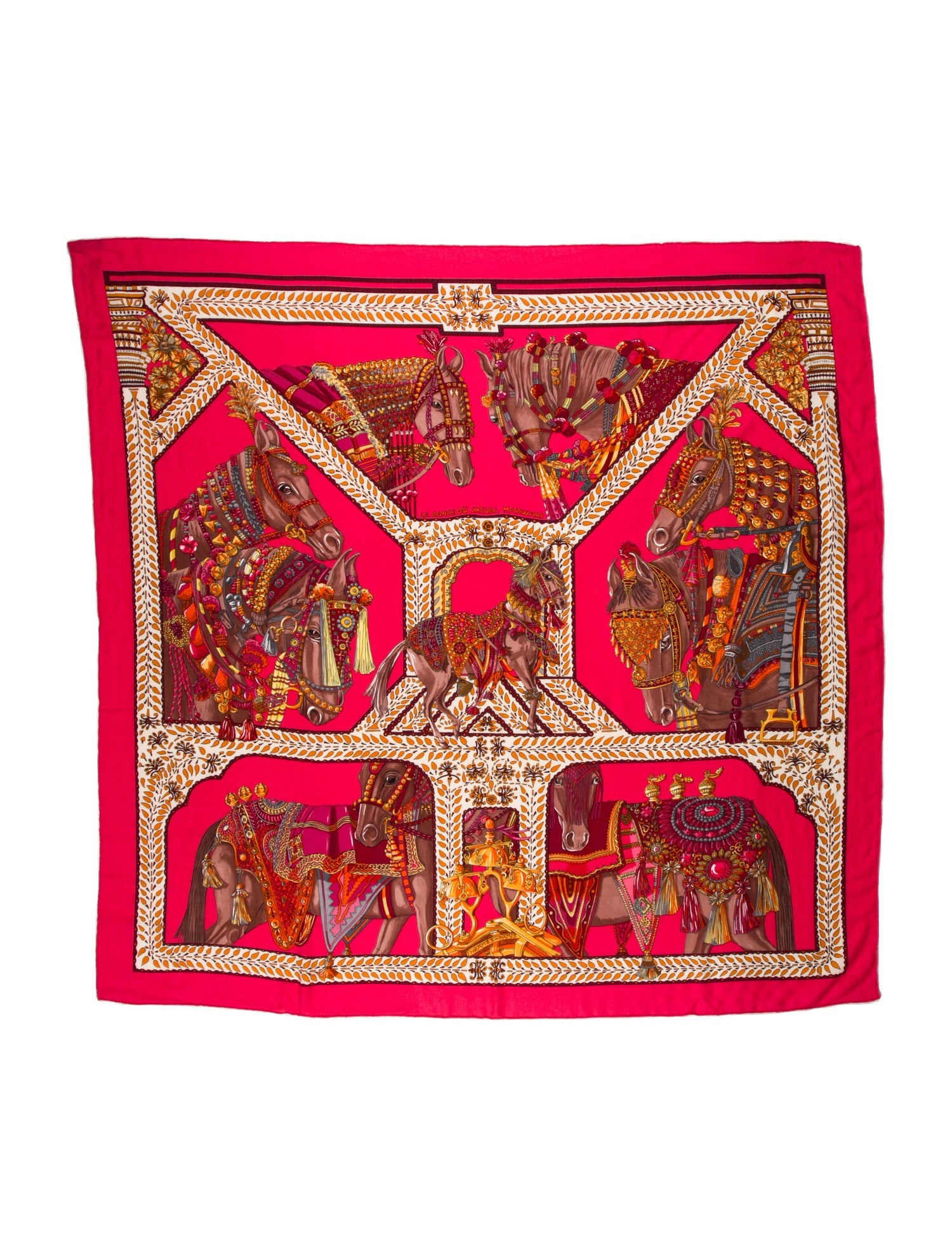 Hermès La Danse du Cheval Marwari Cashmere Shawl