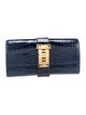 Hermès Shiny Alligator Medor Clutch 23